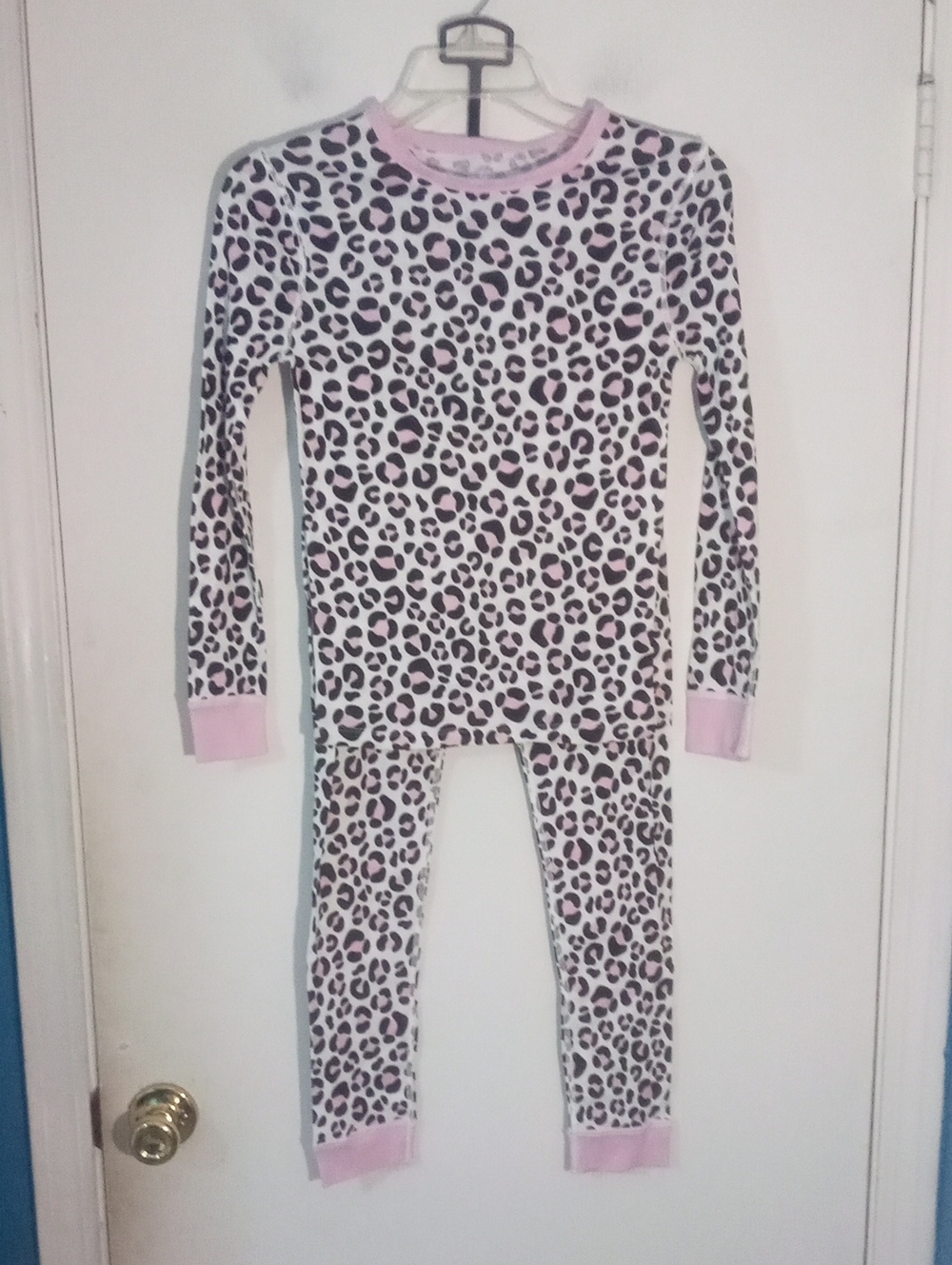 FOTL Girls Pink Leopard Print Pajama Set XL 12 New NWOT